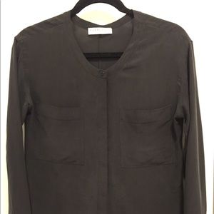 Like new Everlane black silk pocket blouse
